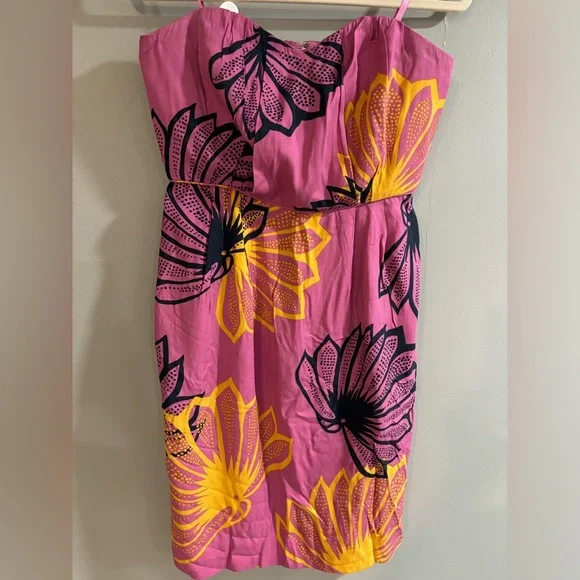 Sariah from Anthropologie Convertible strapless floral pink dress‎ Size 4 - Picture 3 of 12